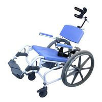 Healthline 791154430156 Aluminum Tilt Shower Commode Chair44; 18 in. Seat with 24 in. Wheels