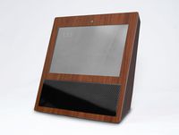 System Skins Bunt Walnut Wood Grain Protective Air Release Vinyl Decal Wrap Accessory Kit for Amazon Echo Show