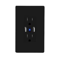 LEISHEN High Speed Dual USB Wall Outlet, 3.6A 15 Amp TR Receptacle with USB Charger Power Outlets
