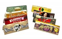 Bundle-8 Packs Hemp Rolling Papers, Raw, Skunk, Elements, Job, Hempire, Pure Hemp, Bob Marley and Jamaican Hemp