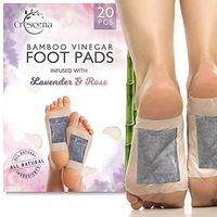 Crescena Footpads | Remove Impurities and Cleanse | Aids in Relieving Stress and Tension | Reduces Foot Odor | Pain Relief | All-Natural Lavender 'n Rose | Organic Foot Pads | 20 Piece Patch