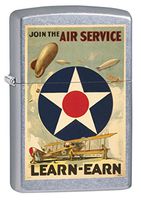 Zippo Lighter: Military Poster, Join The Air Service - Street Chrome 79371