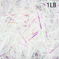 1LB Iridescent Paper Shred Filler Shreds Plastic Paper Shred Filler Gift Basket Filler for Gift Wrapping & Basket Filling DIY Crafts Supplies Accessories