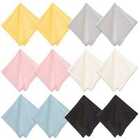SHINLIF 12 Pcs Microfiber Cleaning Cloths 9.8x9.8 Inch Multy Color-Perfect for Cleaning Cell Phones, Lenses, Laptops, Tablets, Glasses, Spectacles, Silverware, Screens, and Delicate Surface(12 Pack）