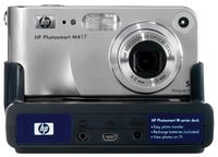 HP Photosmart M417 5MP Digital Camera with 3x Optical Zoom & M Series Dock Bundle