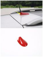 FMtoppeak Red Car ABS Chrome Antenna Decorative Cover Trim for Jeep Renegade 2014 UP
