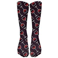 AWENGESS Wine Glasses Womens Pattern Over The Knee High Socks Long Socks