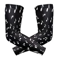 LEVEIS Music Notes Sports Compression Arm Sleeves for Baseball, Basketball, Football, Cycling, Golf 1 Pair 2 Sleeves