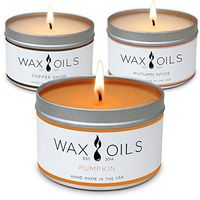 Scented Candles (Pumpkin, Coffee Shop & Autumn Spice 3-Pack) 8oz