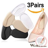 Heel Cushion Pads Grips Heel Pads Inserts Grips,Insoles Liners for Heel Slip,Rubbing,blisters Shoes Too Big (mutipack 3pairs) (mutipack 3pairs)