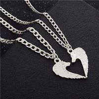 Silver Plated Charm Couples Necklace Jewelry Wolf Pendant Best Friend Prom Pretty Beautiful Cute Stylish Simple Cheap Elegant Women Aesthetic Fashionable Womens