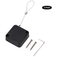 Retractable Cable Lock with Cable Tail, Wire Rope Safety Lock for Earphone and All Kinds of Exhibits Such As Glasses, Shoes, Hats, Jewelry, Watches-2 Pack