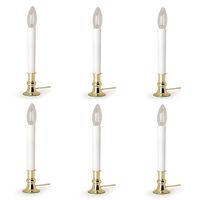 Brass Plated Candle Lamp with On/Off Sensor - Pack of 6