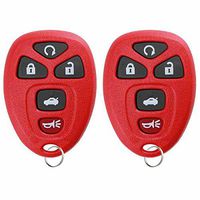 KeylessOption Keyless Entry Remote Control Car Key Fob Replacement for 15912860 -Red (Pack of 2)