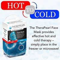 TheraPearl Face Mask, Reusable Hot Cold Ice Therapy Mask with Gel Beads, Flexible Cold Eye Mask for Acne, Swollen Face, Puffy Eyes, Relaxation, and Stress Relief