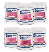 L-arginine Pro, 1 Now L-arginine Supplement - 5,500mg of L-arginine Plus 1,100mg L-Citrulline + Vitamins & Minerals for Cardio Health, Blood Pressure (Raspberry, 6 Jars)