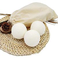 Dryer Balls, Reusable 100% Natural Fabric Softener Reduces Clothing Wrinkles and Saves Drying Time, Baby Safe & Hypoallergenic,3pack.