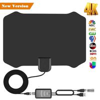 Upgraded 2018 Version TV Antenna, Indoor Digital HDTV Antenna Amplified 120 Mile Range 4K HD VHF UHF Freeview for Life Local Channels Broadcast for All Types of Home Smart Television