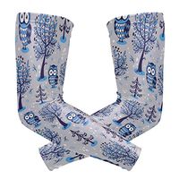 an Owl Blue Unisex Arm Sleeve,UV Protection Arm Compression Sleeve, Skin Protection Sport Arm Cooler Sleeve for Running Hiking Jogging Motorcycling Climbing Camping