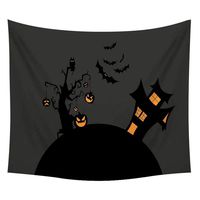 Bosji (150x200cm) Wall Hanging Tapestry, Happy Halloween Decorative Pumpkins Sastle Tree Printed Scary Tapestry, Art Home Garden Decoration