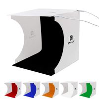 Mini Photo Studio Super Bright Photography Light Box, Portable Photography Shooting Light Tent with 6 Colors Photography Backdrops Waterproof Background Screen Carrying Bag (20cm)