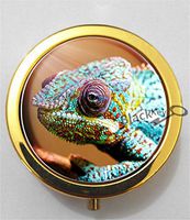 BlackKey Chameleon 3-Compartment Decorative Pocket Gift Box Case Organizer for Pill, Color 2 -2233