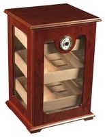 Tobacco-Buddy 150 ct Cigar HUMIDOR - RED Wood Counter TOP Show CASE Display