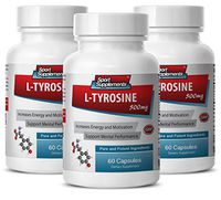 Emotional Healthy - L Tyrosine 500MG - Emotional Support- 3 Bottles (180 Capsules)