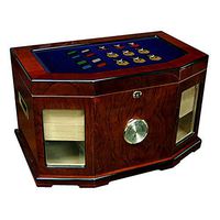 Large Premium Desktop Humidor - Glass Top -US Navy, Enlisted Rank Insignia
