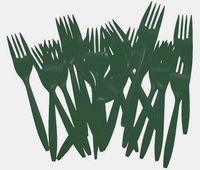 Dark Green Plastic Forks (48)