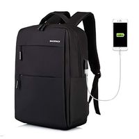 Klinsten Waterproof and Scratchproof Travel Backpack for Men Elegant Design Laptop Backpack with USB Charging Port Size 18.8 x 12.2 x7.2 Inch