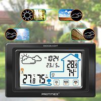 Funarrow Digital LCD Screen Thermometer Hygrometer Indoor Outdoor, Temperature Humidity Monitor Meter Gauge with LCD Backlight for Home, Office, Greenhouse, Mini Hygrometer