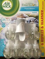 Air Wick Fresh Waters Air Freshener Warmer & 6 Refills