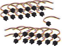 Absolute USA 5-Pin 12 VDC Interlocking Relay Socket with 12-Inch Lead, 25 Set