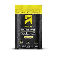 Ascent Native Fuel Whey Protein Powder - Lemon Sorbet - 15 Single Serving Packets