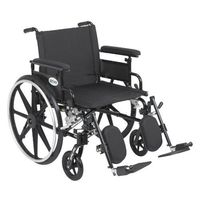Drive Medical Viper Plus GT Wheelchair with Flip Back Removable Adjustable Full Arms, Elevating Leg Rests, 22" Seat