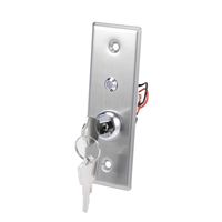 uxcell On/Off Key Switch Exit Switches Emergency Door SPST with DC 12V Red Green LED Indicator