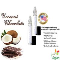 Set of 2x 10 ML Bottles: Coconut Chocolate Unisex Fragrance Oils (Vegan Safe & Phthalate Free)