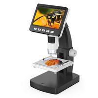 LCD Digital Microscope, YINAMA 4.3 Inch 50X-1000X Magnification 1080P Compound Handheld Microscopes Camera with Rechargeable Battery Mini Hdmi Port 8 LED Lights 8G SD Card and Slides