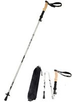 Alafen Aluminum Collapsible Ultralight Travel Walking Hike Stick Trekking Pole for Men and Women (Silver)