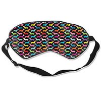 COLOMAKE Retro Dogs Dachshund Sleep Mask Blindfold Eye Shades 100% Light Blocking Sleeping Mask is Comfortable for Relaxation Migraines Insomnia Travel Work Naps