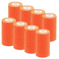 LONG7INES Pack of 8 Non-Woven Self Adhesive Wrap Bandages, Strong Elastic Self Adherent Cohesive Tape Bandages Rolls