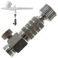 Master Airbrush Brand Airbrush Quick Release Disconnect Coupler & Plug with Airbrush Airflow Adjustment Control Valve 1/8 in. BSP Male and Female Connections