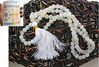 Hnadcrafted Moonstone Mala: 108 +1 Beads on knotted String