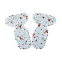 2 Pairs T Shape Heel Grips Care Heel Cushions Padded Strawberry Pattern,Blue
