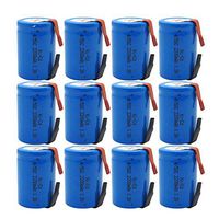 QBLPOWER 4/5 SC NiCd Sub C 1.2V 2200mAh Rechargeable Battery with Tab for Power Tool(12 Pcs)
