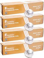 Heavy Duty Aluminum Foil Wrap, Commercial Grade 500ft Foil Wrap for Food Service Industry, Strong Silver foil, 18 inches by 500 Feet (4 Pack)