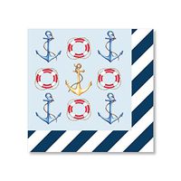 X&O Paper Goods TW7-20820 Lunch Napkin (20Ct), Coastal