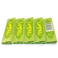 77 * 45mm Moon 5 Booklets Pure Hemp Cigarette Rolling Papers 1.25" inch 200 Leaves