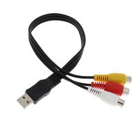 MagiDeal 30cm USB Male to 3 RCA Female Video A/V Converter Audio Capture Adapter Cable